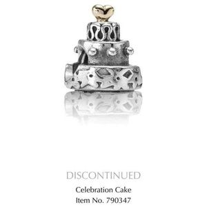 Pandora Wedding Cake Charm 14k top - discontinued